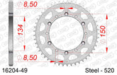 Corona AFAM 16204-49 in acciaio passo 520 KAWASAKI KX 125 1994  -2002
